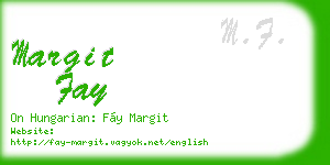 margit fay business card