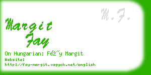 margit fay business card